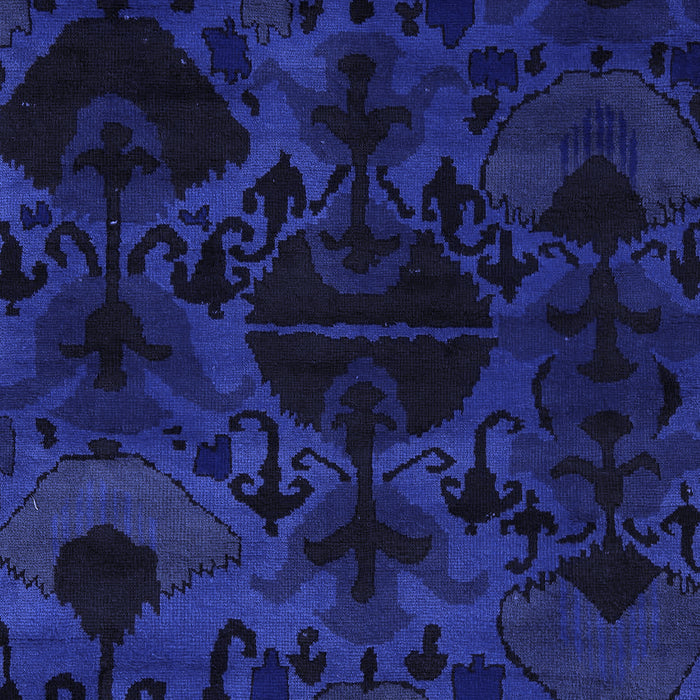 Machine Washable Persian Blue Bohemian Rug, wshabs5413blu