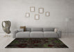 Machine Washable Persian Brown Bohemian Rug in a Living Room,, wshabs5413brn