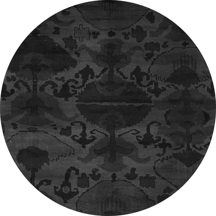 Round Persian Gray Bohemian Rug, abs5413gry