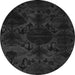 Round Persian Gray Bohemian Rug, abs5413gry