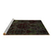 Sideview of Machine Washable Persian Brown Bohemian Rug, wshabs5413brn