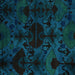 Square Persian Turquoise Bohemian Rug, abs5413turq