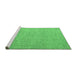 Sideview of Machine Washable Abstract Emerald Green Modern Area Rugs, wshabs5414emgrn