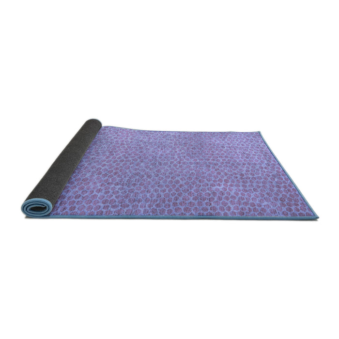 Sideview of Abstract Blue Modern Rug, abs5414blu