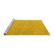 Sideview of Machine Washable Abstract Yellow Modern Rug, wshabs5414yw