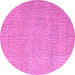 Round Abstract Purple Modern Rug, abs5414pur