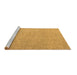 Sideview of Machine Washable Abstract Brown Modern Rug, wshabs5414brn