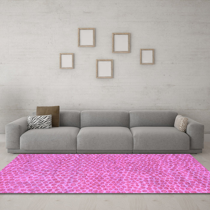 Machine Washable Abstract Purple Modern Area Rugs in a Living Room, wshabs5415pur