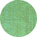 Round Abstract Turquoise Modern Rug, abs5415turq