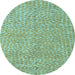 Round Abstract Light Blue Modern Rug, abs5415lblu