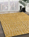 Abstract Orange Modern Rug in Family Room, abs5415