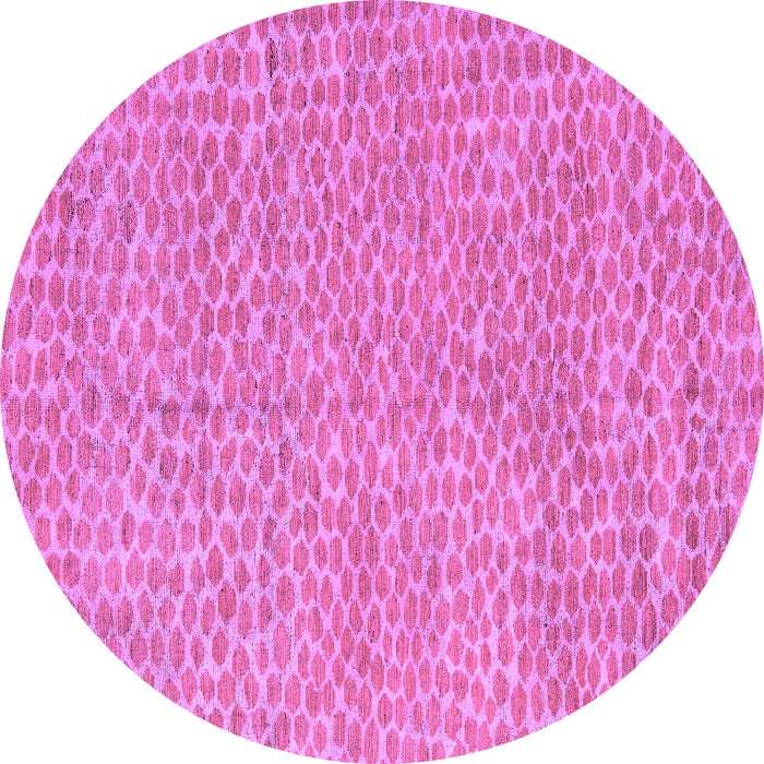 Round Machine Washable Abstract Purple Modern Area Rugs, wshabs5415pur