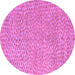 Round Machine Washable Abstract Purple Modern Area Rugs, wshabs5415pur