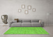 Machine Washable Abstract Green Modern Area Rugs in a Living Room,, wshabs5415grn