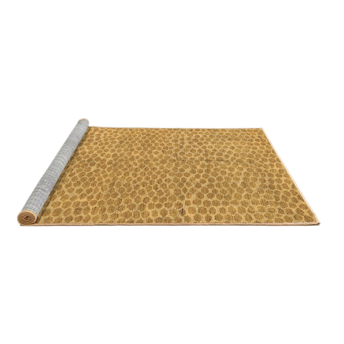 Sideview of Machine Washable Abstract Brown Modern Rug, wshabs5415brn