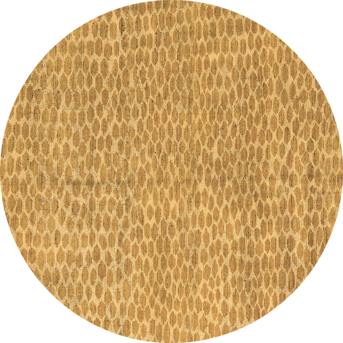 Round Abstract Brown Modern Rug, abs5415brn