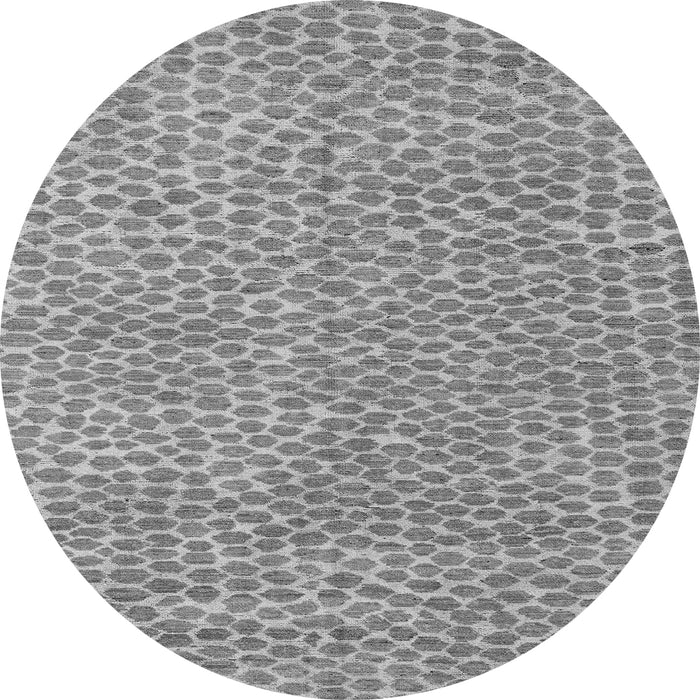 Round Abstract Gray Modern Rug, abs5415gry