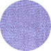 Round Abstract Blue Modern Rug, abs5415blu