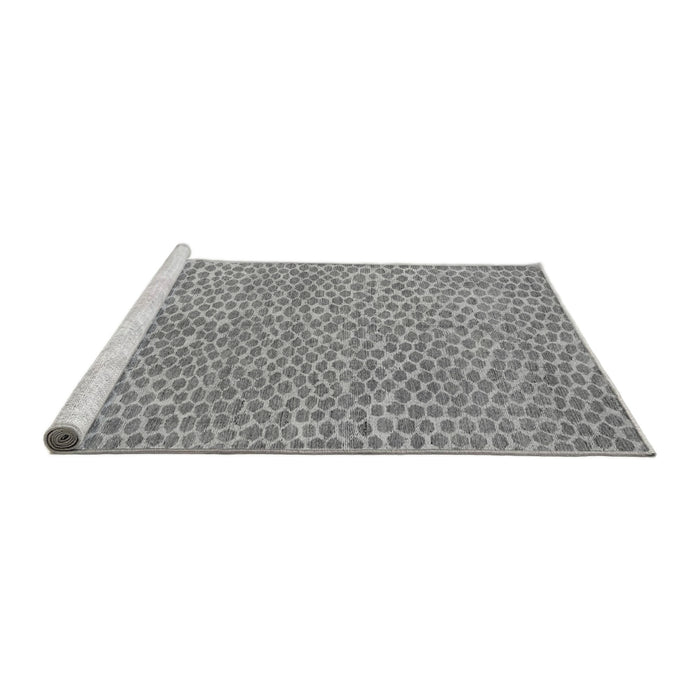 Sideview of Machine Washable Abstract Gray Modern Rug, wshabs5415gry