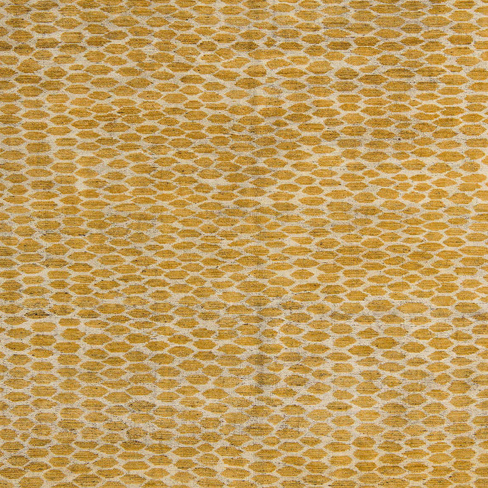 Square Machine Washable Abstract Orange Rug, wshabs5415