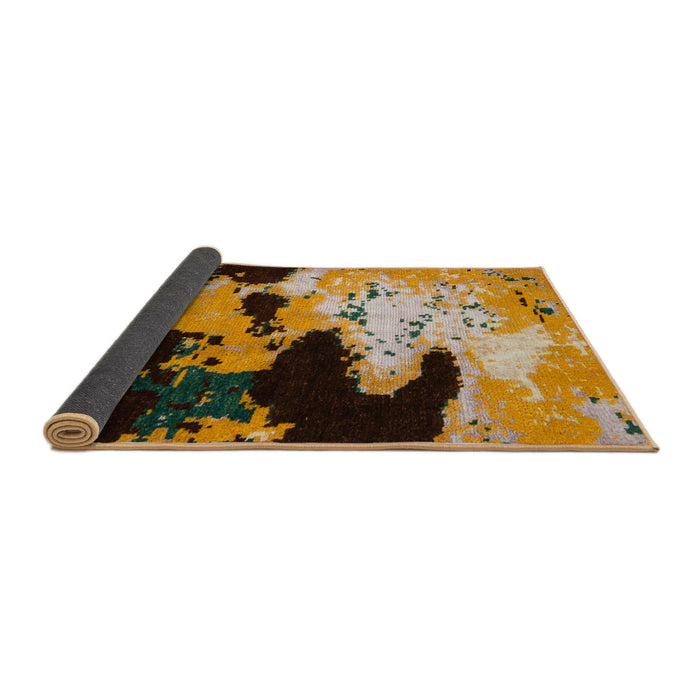Sideview of Abstract Bakers Brown Modern Rug, abs5416