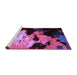 Sideview of Machine Washable Abstract Purple Modern Area Rugs, wshabs5416pur