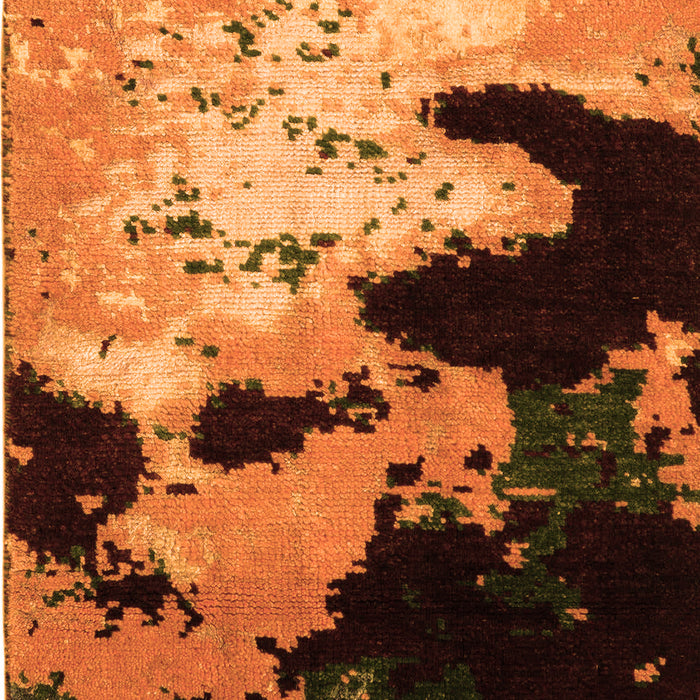 Machine Washable Abstract Orange Modern Area Rugs, wshabs5416org