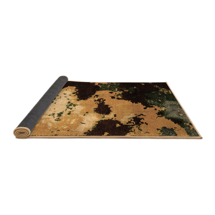 Sideview of Abstract Brown Modern Rug, abs5416brn