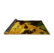 Sideview of Abstract Yellow Modern Rug, abs5416yw