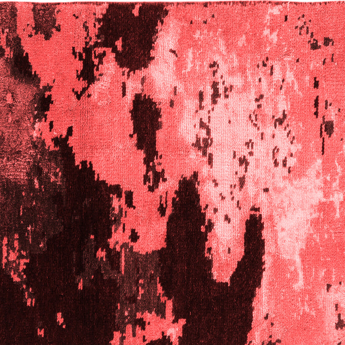 Machine Washable Abstract Red Modern Rug, wshabs5416red