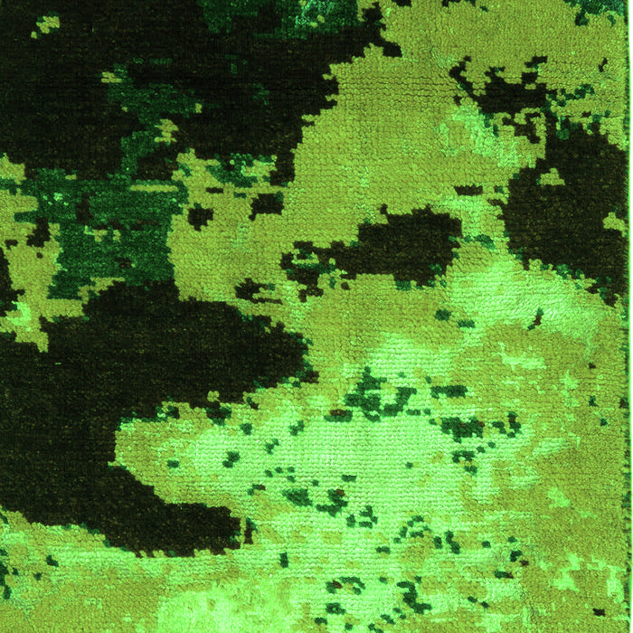 Machine Washable Abstract Green Modern Area Rugs, wshabs5416grn