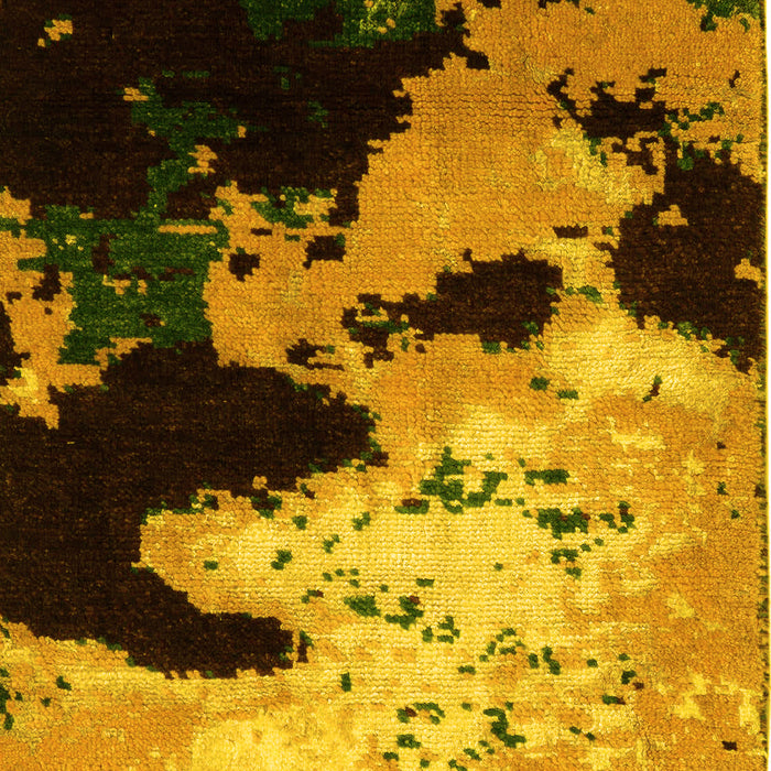 Machine Washable Abstract Yellow Modern Rug, wshabs5416yw