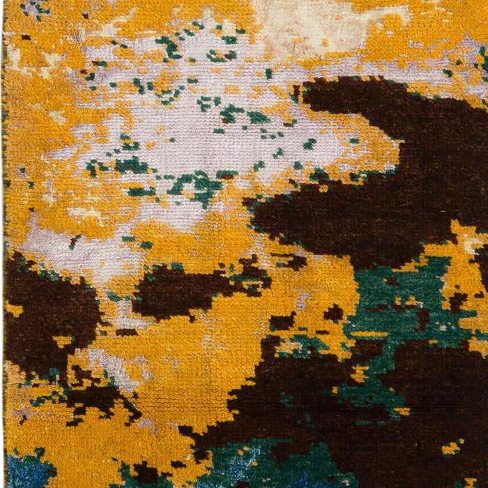 Machine Washable Abstract Bakers Brown Rug, wshabs5416