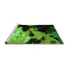 Sideview of Machine Washable Abstract Green Modern Area Rugs, wshabs5416grn