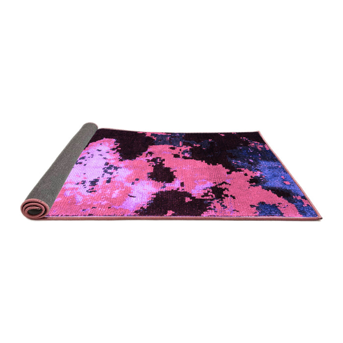 Sideview of Abstract Purple Modern Rug, abs5416pur