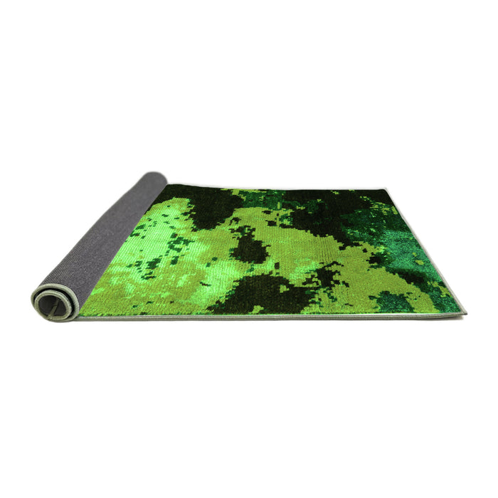 Sideview of Abstract Green Modern Rug, abs5416grn