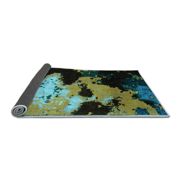 Sideview of Abstract Light Blue Modern Rug, abs5416lblu