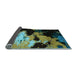 Sideview of Abstract Light Blue Modern Rug, abs5416lblu