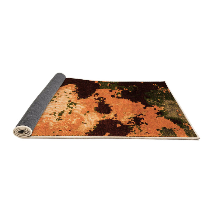 Sideview of Abstract Orange Modern Rug, abs5416org