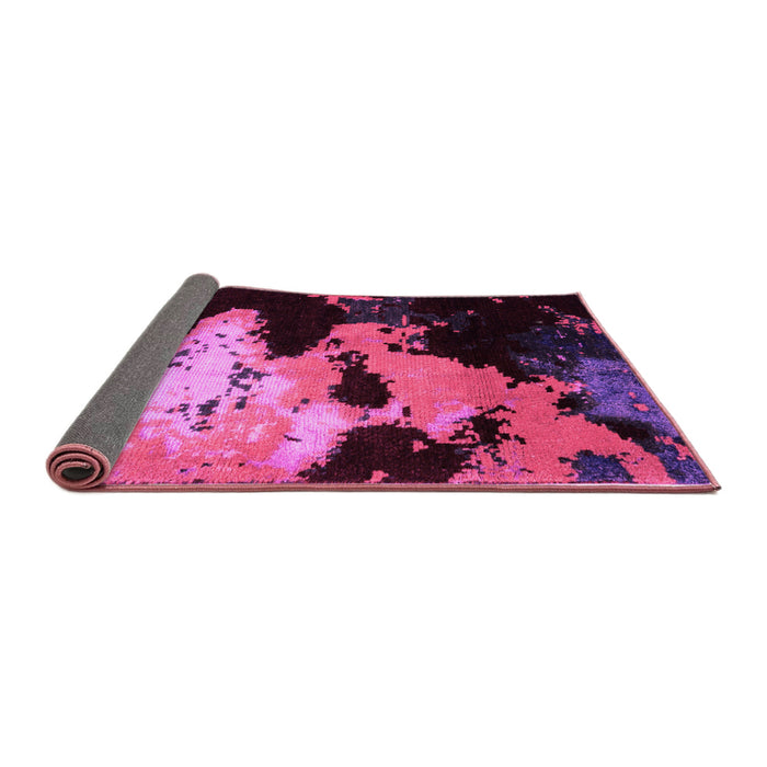 Sideview of Abstract Pink Modern Rug, abs5416pnk