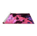 Sideview of Machine Washable Abstract Pink Modern Rug, wshabs5416pnk