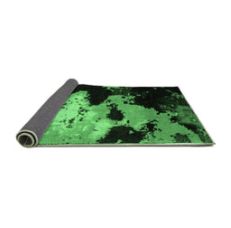 Sideview of Abstract Emerald Green Modern Rug, abs5416emgrn