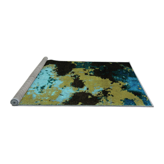 Sideview of Machine Washable Abstract Light Blue Modern Rug, wshabs5416lblu