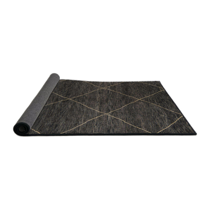 Sideview of Abstract Gray Modern Rug, abs5417