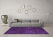 Machine Washable Abstract Purple Modern Area Rugs in a Living Room, wshabs5417pur