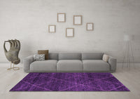 Machine Washable Abstract Purple Modern Rug, wshabs5417pur