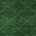 Square Abstract Emerald Green Modern Rug, abs5417emgrn