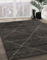 Abstract Gray Modern Rug, abs5417