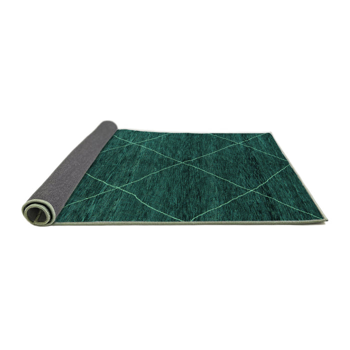 Sideview of Abstract Turquoise Modern Rug, abs5417turq
