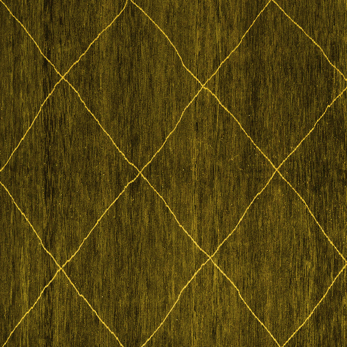 Square Abstract Yellow Modern Rug, abs5417yw